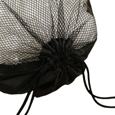 Bolsa de regalo de malla de poliéster de fibra de dibujo Polyester de nylon reciclado para bolsas deportivas reutilizables