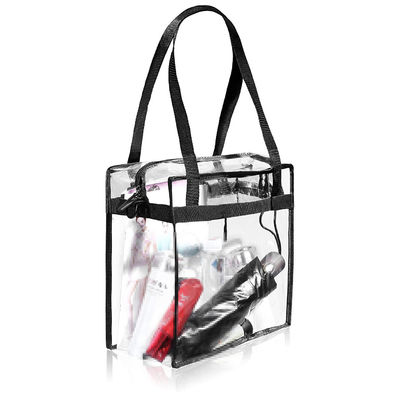 Compañero de compras para mujeres Bolso de PVC transparente con cierre de cremallera y correa ajustable