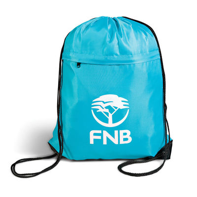 OEM/ODM aceptado Logotipo personalizado Mochila de poliéster de cuerda de tira para viajes y deportes