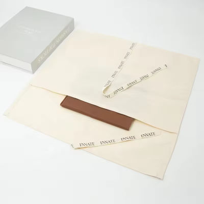 Bolso de maquillaje de lujo cosmético de algodón reciclable con corbata bolso de impresión de logotipo personalizado