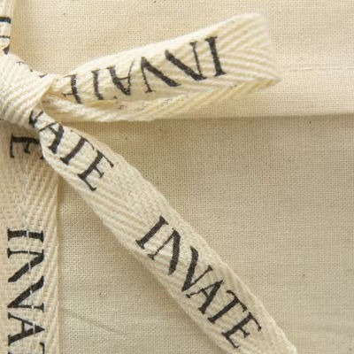 Bolso de maquillaje de lujo cosmético de algodón reciclable con corbata bolso de impresión de logotipo personalizado