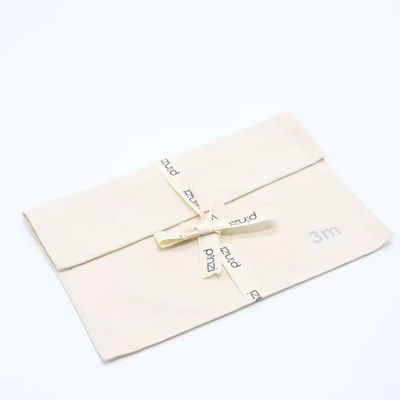 Bolso de maquillaje de lujo cosmético de algodón reciclable con corbata bolso de impresión de logotipo personalizado