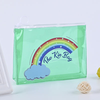 Bajo MOQ PVC Logotipo personalizado Bolso de viaje transparente de cierre con cremallera Bolso cosmético con logotipo personalizado