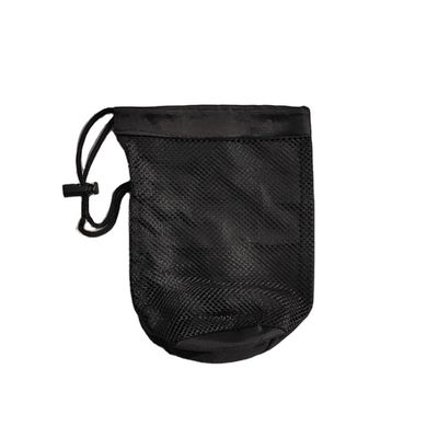 Logotipo personalizado Red de malla de nylon pequeña de almacenamiento Bolso de bolso de cuerda de tira para llevar gafas de sol