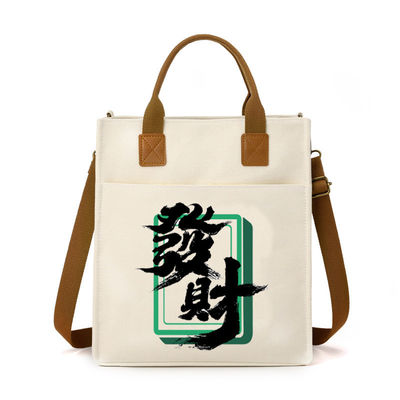 PU Mano Eco Amigo impermeable Laminado de lona Tote Bolso de compras con logotipo personalizado
