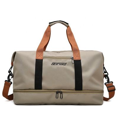 Logotipo personalizado Aceptado Gimnasio Deportivo Viajes Bolso de Duffel Bolsas de poliéster de lienzo impermeables