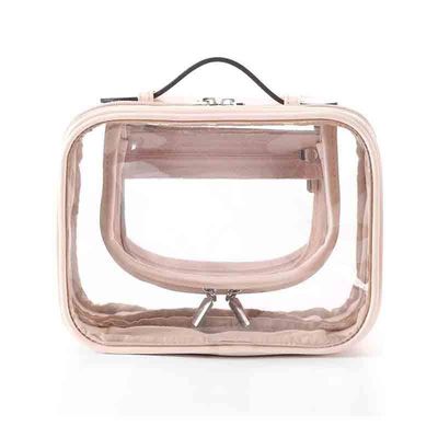 Mantenga sus cosméticos organizados con una bolsa de maquillaje transparente e impermeable