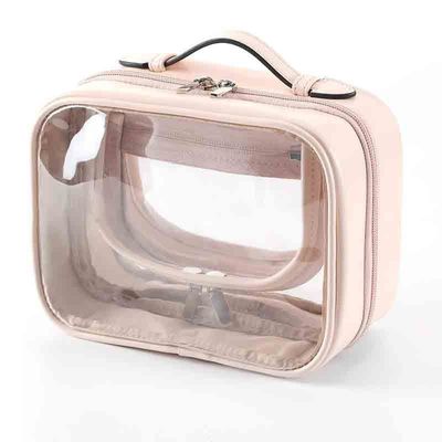 Mantenga sus cosméticos organizados con una bolsa de maquillaje transparente e impermeable