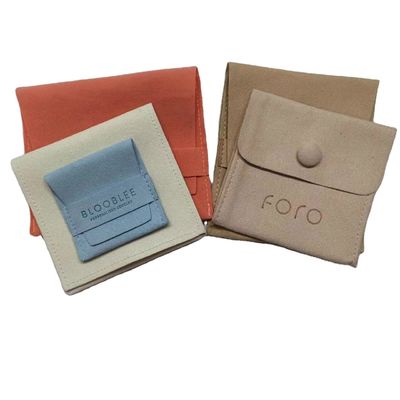 Bolsa de embalaje de joyas de bolso y caja de regalo de terciopelo de microfibra impresa a medida