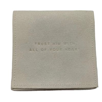 Bolsa de embalaje de joyas de bolso y caja de regalo de terciopelo de microfibra impresa a medida