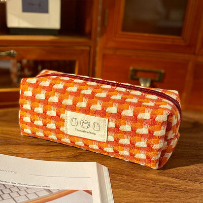 Bolsas de maquillaje de etiqueta privada con impresión revisada Bolsa cosmética de viaje de poliéster reciclado