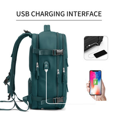 Bolsa de viaje de poliéster de nylon personalizada de seguridad antiaérea Bolsa portátil de viaje de negocios con puerto de carga USB