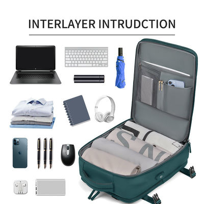 Bolsa de viaje de poliéster de nylon personalizada de seguridad antiaérea Bolsa portátil de viaje de negocios con puerto de carga USB