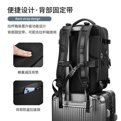Bolsa de viaje de poliéster de nylon personalizada de seguridad antiaérea Bolsa portátil de viaje de negocios con puerto de carga USB