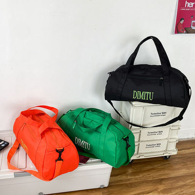 Inoxidable de gran capacidad deportiva de gimnasio personalizado zapatillas de deporte de nylon bolso de poliéster con cierre de cremallera