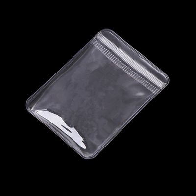 Bolsa de embalaje de joyas con cerradura de cremallera de PVC con mini bolso de cremallera transparente con logotipo reutilizable