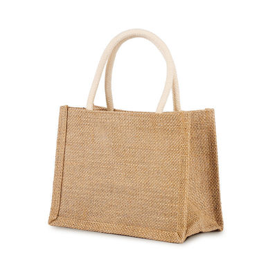 Bolsa de yute OEM / ODM aceptable con logotipo personalizado para compras ecológicas reutilizables en la playa