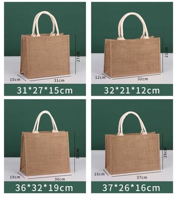 Bolsa de yute OEM / ODM aceptable con logotipo personalizado para compras ecológicas reutilizables en la playa