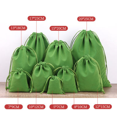 Bolsas de cordones de terciopelo de colores para embalaje y exhibición de joyas personalizadas