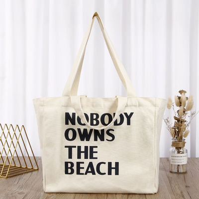 Bolsas de canvas reutilizables de tamaño mediano con diseño de impresión personalizado