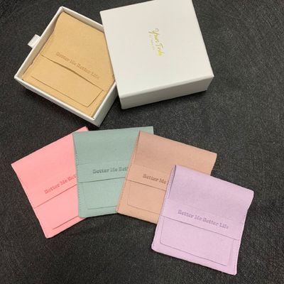 Bolso de joyería personalizado para pendientes OEM Microfibra Bolso de regalo de joyería