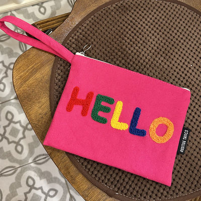 Carta bordada de colores de lienzo Bolso para el hombro Una opción funcional y de moda