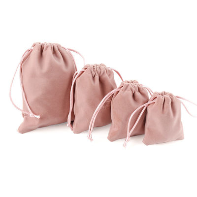 Bolso de joyas de lujo con logotipo impreso a medida y cuerdas de oro