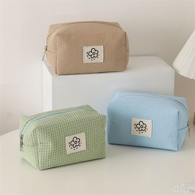 Imprimir patrón Tipo Bolsa de maquillaje de poliéster Bolsa cosmética multifunción personalizada con mango