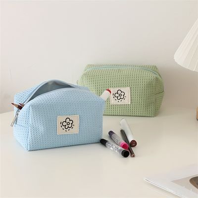 Imprimir patrón Tipo Bolsa de maquillaje de poliéster Bolsa cosmética multifunción personalizada con mango