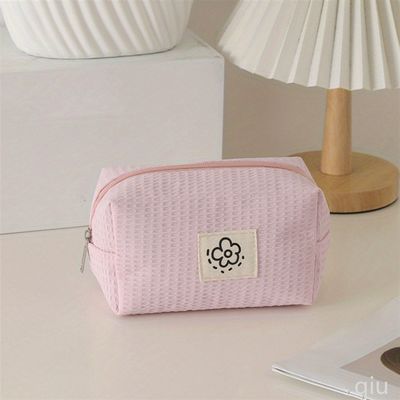 Imprimir patrón Tipo Bolsa de maquillaje de poliéster Bolsa cosmética multifunción personalizada con mango