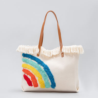 Lo más nuevo de moda personalizado de algodón reutilizable de lona bolsa de toque para mujeres Logotipo impreso
