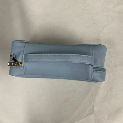 Bolso de maquillaje de moda de gran tamaño de cuero impermeable de ropa de baño bolso grande plano portátil bolsillos interiores bolso cosmético personalizado para mujeres