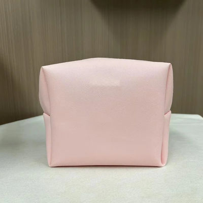 Imprimir patrón PU impermeable Ziplock Cosmética Bolsa de maquillaje Bolsa en color rosa de caramelo personalizado