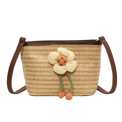 Promoción de vacaciones de verano Mujeres de moda Daisy Bucket Bolso de hombro con logotipo personalizado
