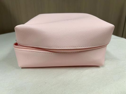 Imprimir patrón PU impermeable Ziplock Cosmética Bolsa de maquillaje Bolsa en color rosa de caramelo personalizado