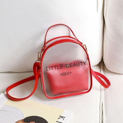 Género Mujeres transparente impermeable Mochila pequeña aceptable para personalización