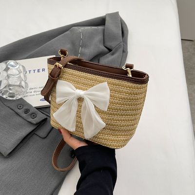Promoción de vacaciones de verano Mujeres de moda Daisy Bucket Bolso de hombro con logotipo personalizado