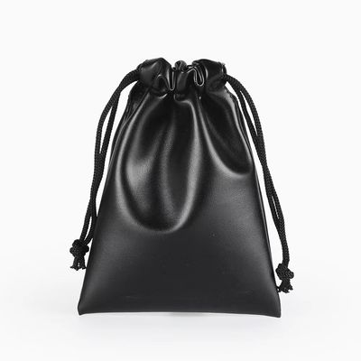 Bolsa de cuerda de tira impermeable de cuero PU para joyería y envases de regalos