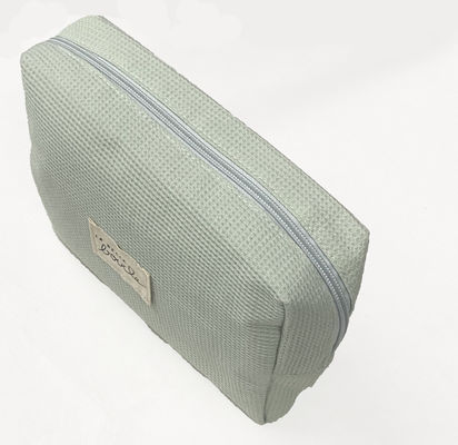 Bolso de maquillaje personalizado con logotipo privado de corduroy a rayas para mujeres con el estilo más moderno
