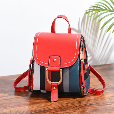 2022 Mujeres Mochila Estudiantes Moda Mujeres Mochila pequeña con material principal PU