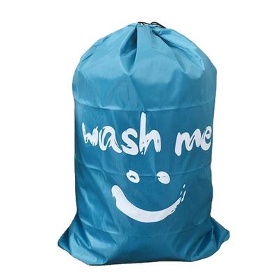 Bolsas de lavandería de granel de uso comercial de carga pesada Bolsas de lavandería plegables de tirón Bolsa de nylon púrpura