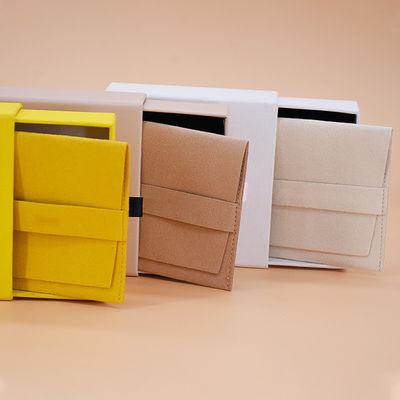 Bolsa de joyería con logotipo personalizado Embalaje con color personalizado y sobre de microfibra