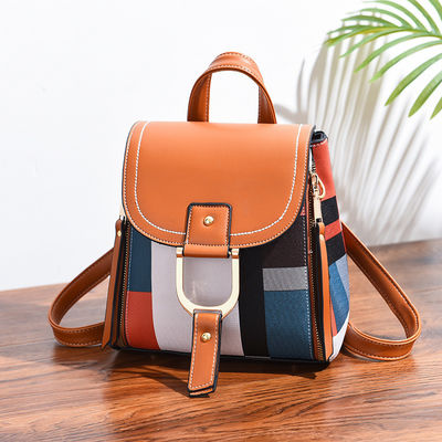 2022 Mujeres Mochila Estudiantes Moda Mujeres Mochila pequeña con material principal PU