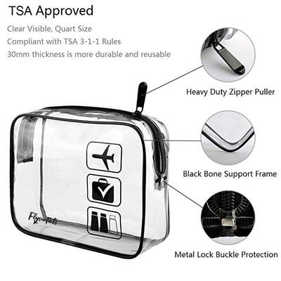 El bolso cosmético de plástico de PVC transparente con logotipo personalizado es aceptado