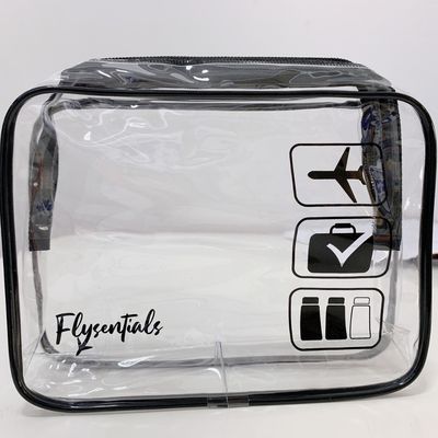 El bolso cosmético de plástico de PVC transparente con logotipo personalizado es aceptado