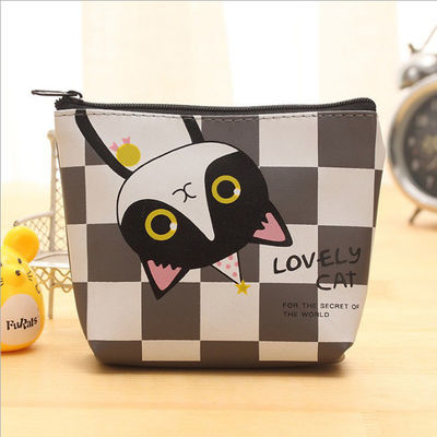 Color personalizado Aguas a prueba de auriculares Almacenamiento Bolso de monedas de plástico para llave de gato lindo