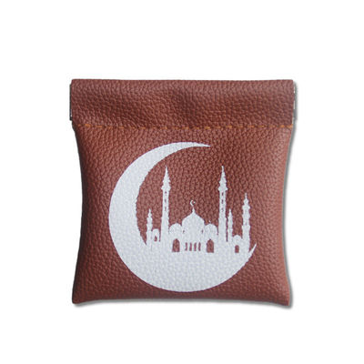 Bolso de moneda de cuero compacto para musulmanes de color personalizado de material de cuero genuino