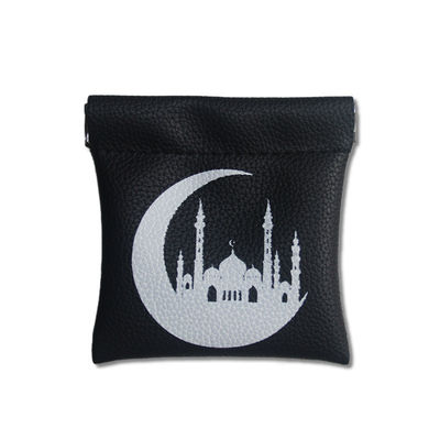 Bolso de moneda de cuero compacto para musulmanes de color personalizado de material de cuero genuino