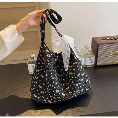 Bolso de hombro de paja y encaje de moda sencilla para damas Bolso de brazalete de gran capacidad