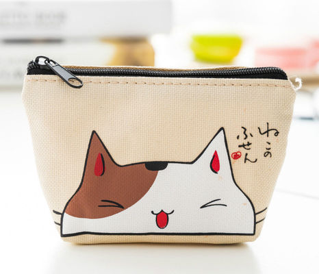 Ruiding Cute Coreano Maquillaje de algodón rosa Bolsa cosmética con logotipo de cremallera Logotipo personalizado